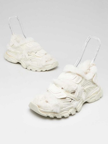 Balenciaga white leather faux - white,
