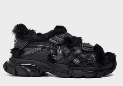 Balenciaga faux fur track - balenciaga,