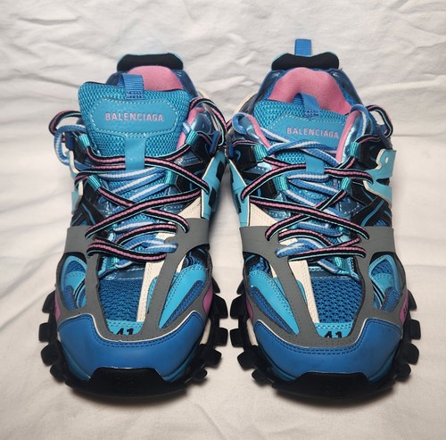Balenciaga blue faux leather - blue,